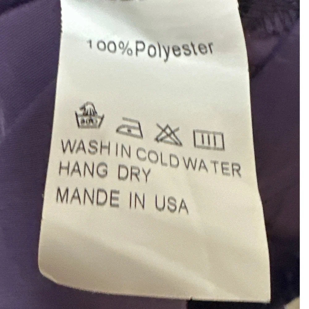 Nana Ro Purple Oversized Zip Front Shift Dress S Made in USA Avant Garde Mini - Picture 8 of 8